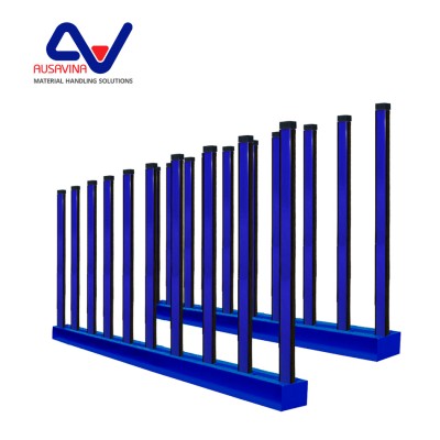 Ausavina slab rack with or without rubber line poles to store slabs with big capacity - sold in pair (SRK010, SRK010R)